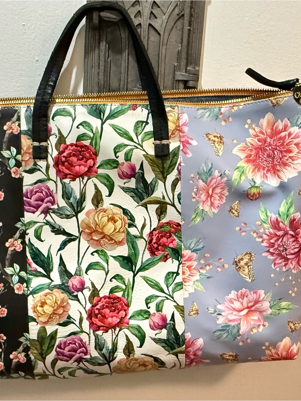 Clare V floral zip top tote - Picture 2 of 7